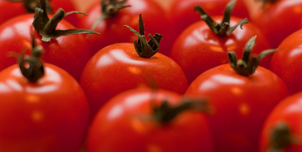 a close up of cherry tomatoes