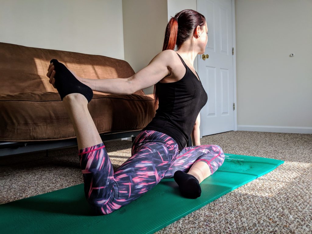 woman doing yoga